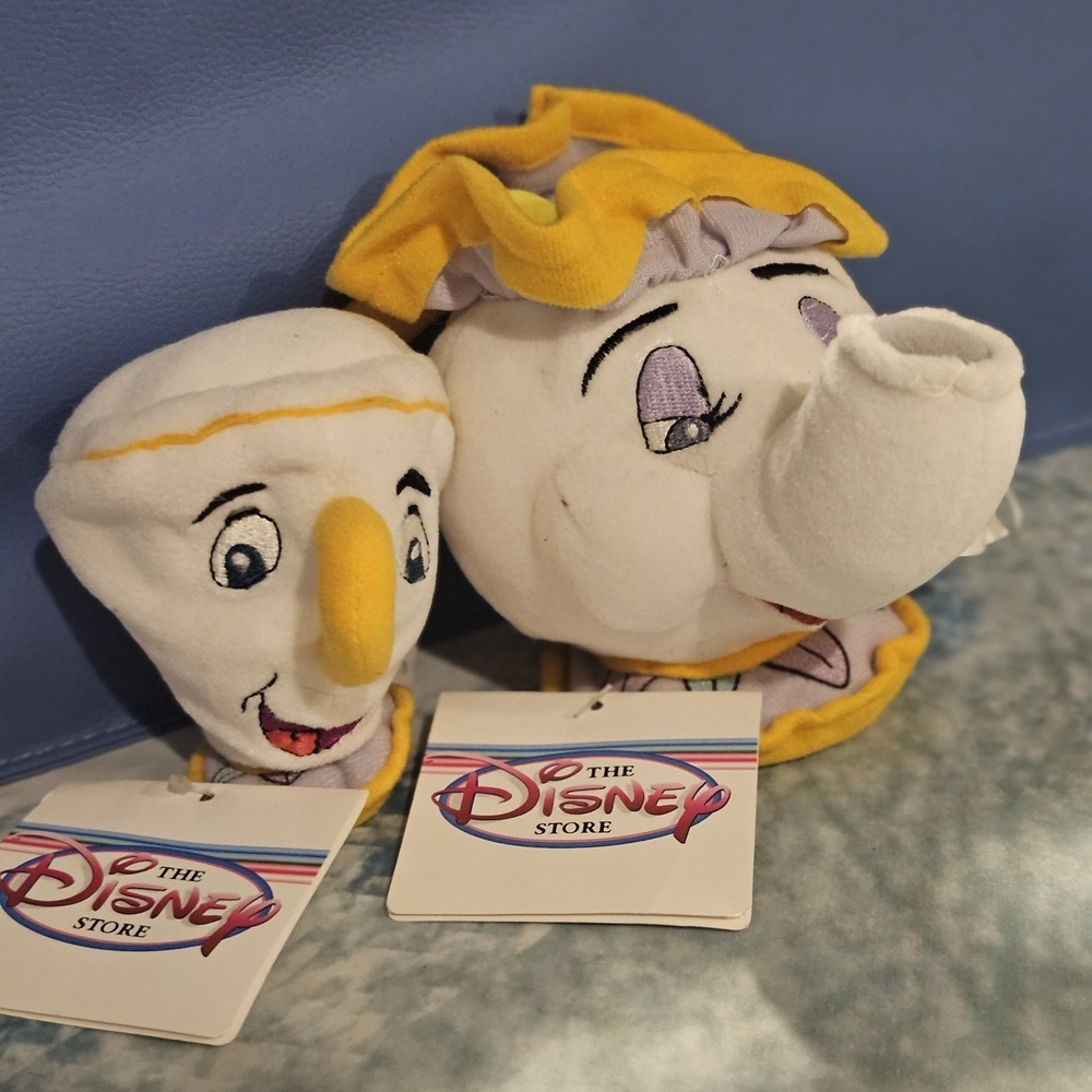 Disney Beauty and the Beast Plush Bundle Beast Chip Mrs Potts Lumiere Cogsworth - Picture 13 of 14